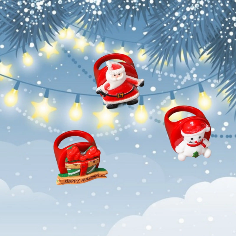 Wholesale Christmas Cute Cartoon Resin Rings