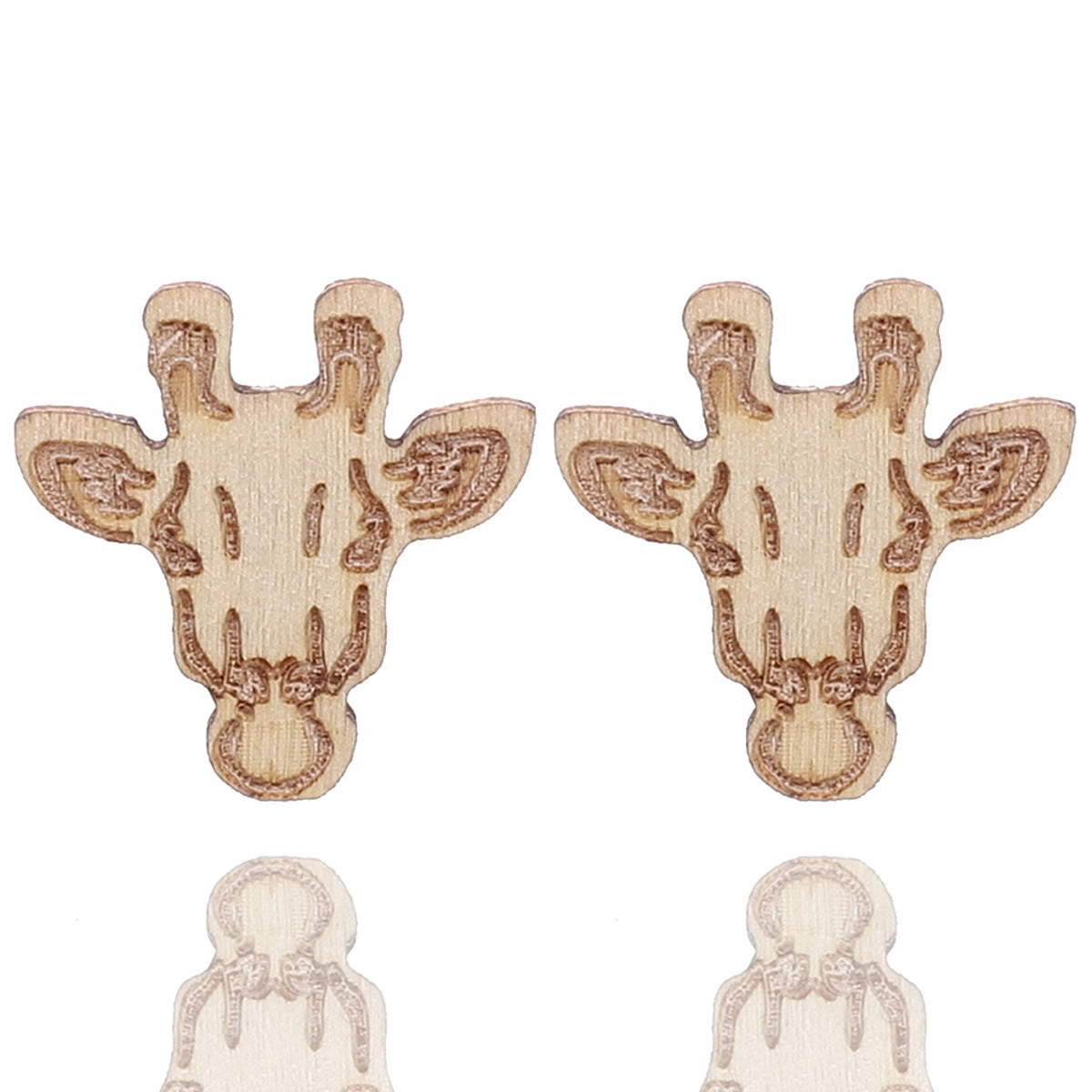 Wholesale Christmas Deer Elk Wood Chip Earrings