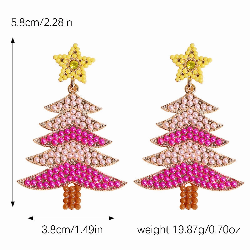 Wholesale Christmas Earrings Christmas Tree Earrings
