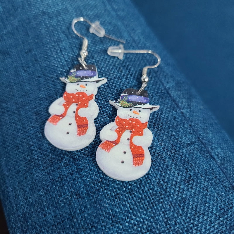 Wholesale Christmas Earrings Santa Claus Candy House Truck Acrylic Earrings