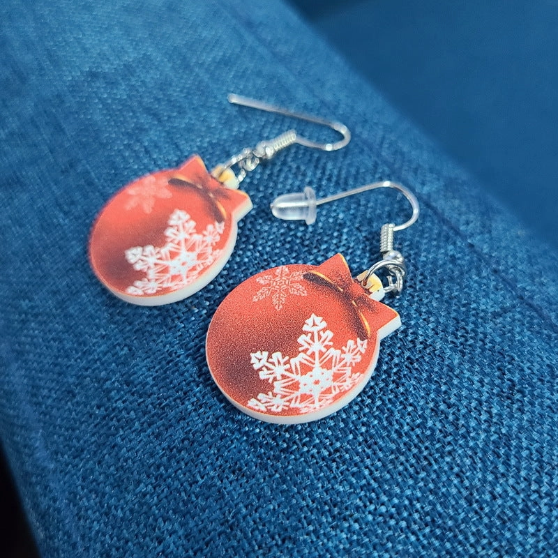 Wholesale Christmas Earrings Santa Claus Candy House Truck Acrylic Earrings