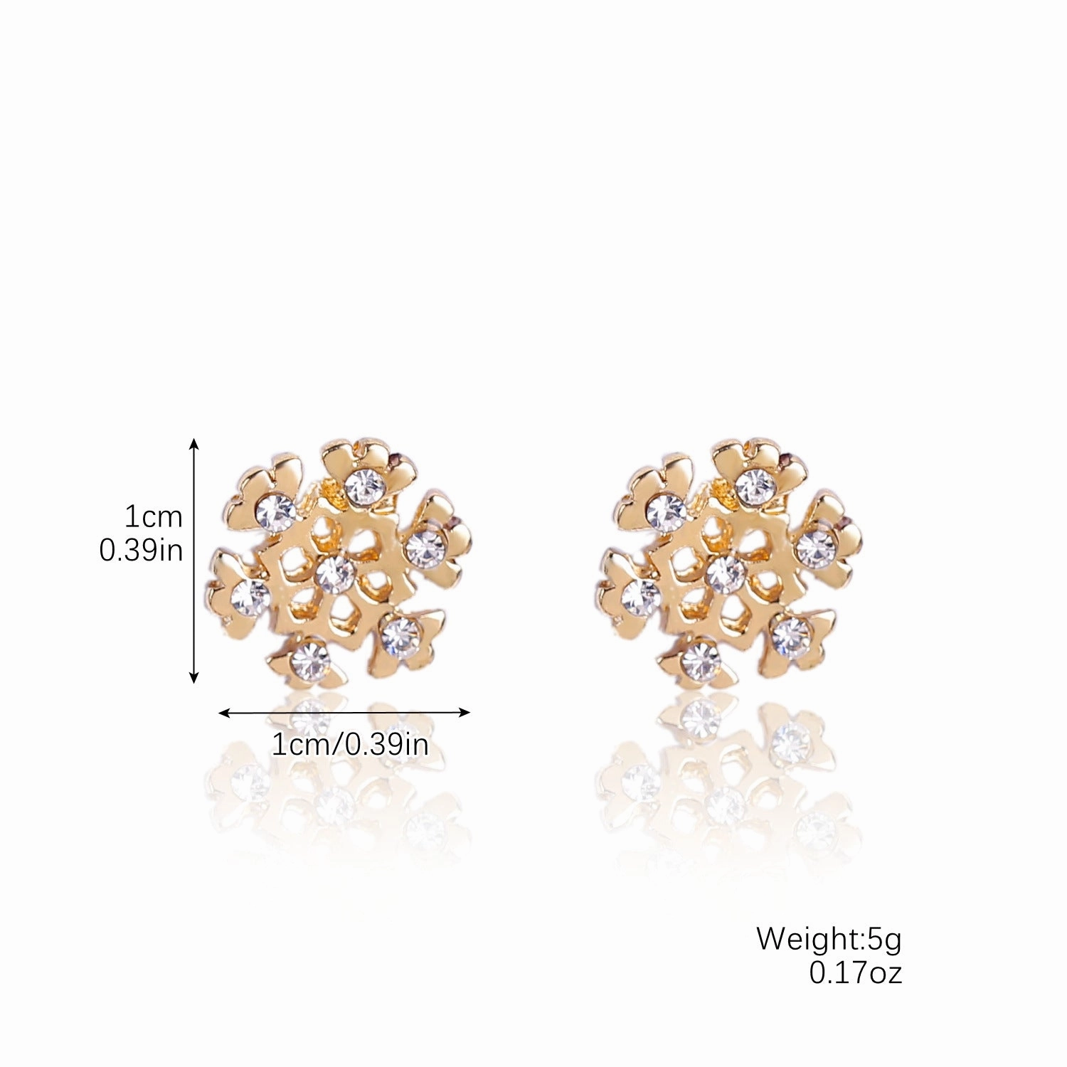 Wholesale Christmas Earrings Set with Diamond Snowflake Christmas Alloy Earrings