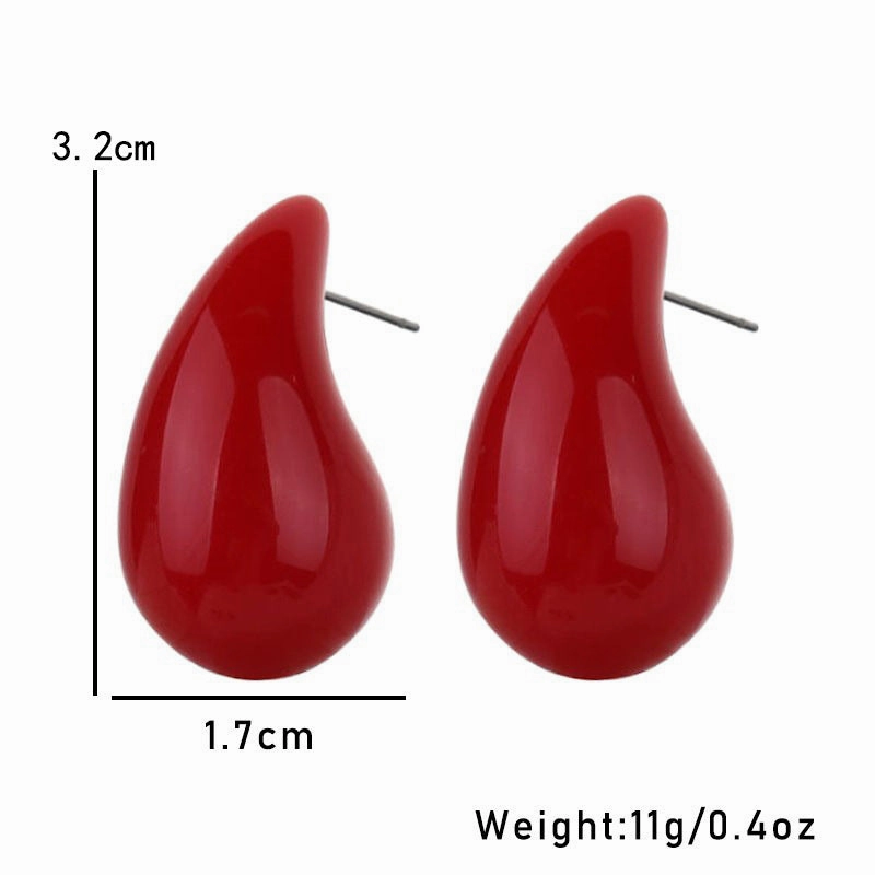 Wholesale Christmas Earrings Vintage Burgundy Acrylic Earrings