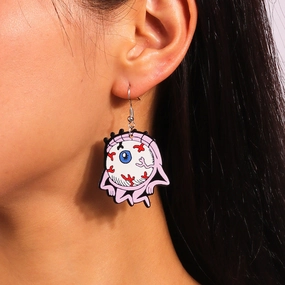 Wholesale Christmas Elk Bell Bow Santa Heart Snowflake Asymmetrical Penguin Earrings