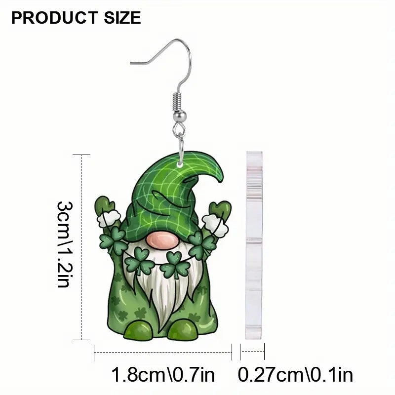Wholesale Christmas Elk Christmas Tree Dwarf Santa Claus Pendant Earrings