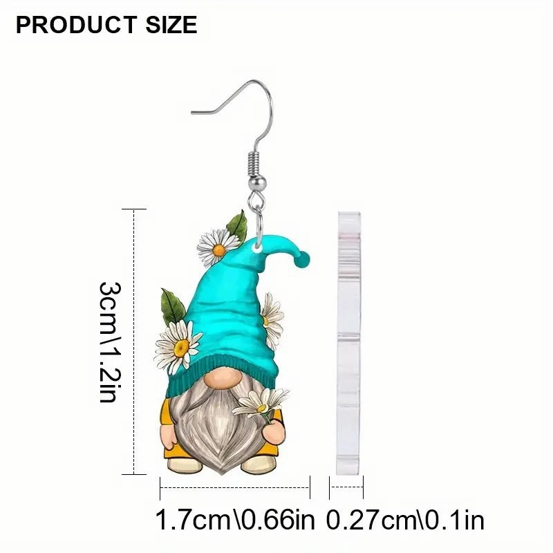 Wholesale Christmas Elk Christmas Tree Dwarf Santa Claus Pendant Earrings