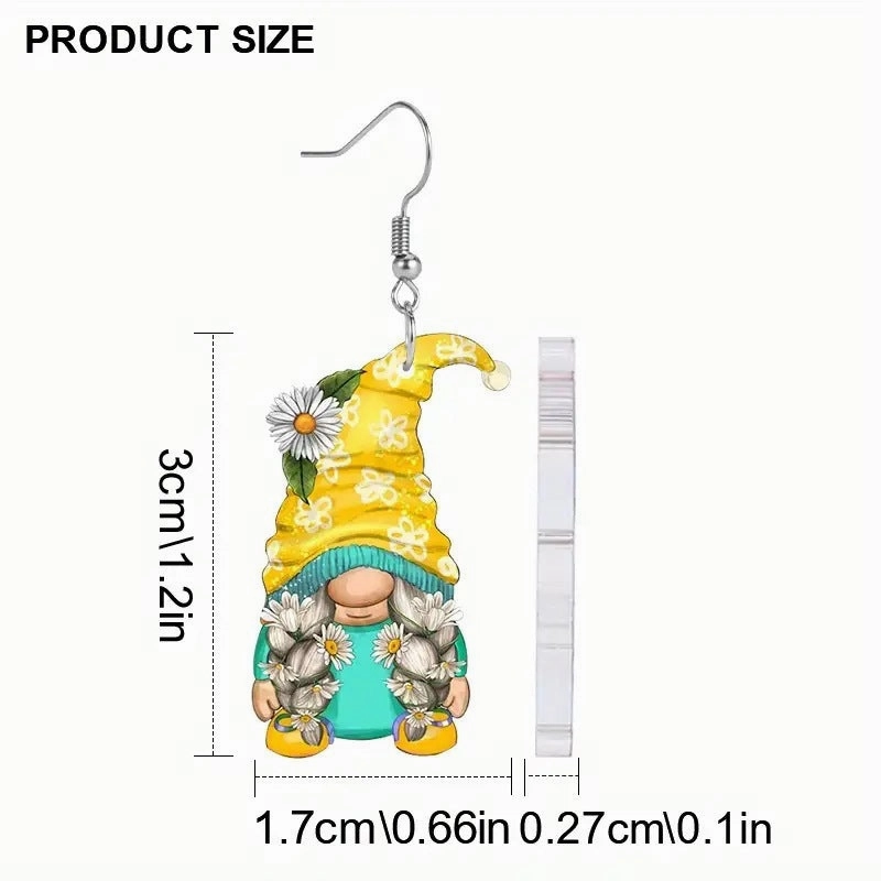 Wholesale Christmas Elk Christmas Tree Dwarf Santa Claus Pendant Earrings