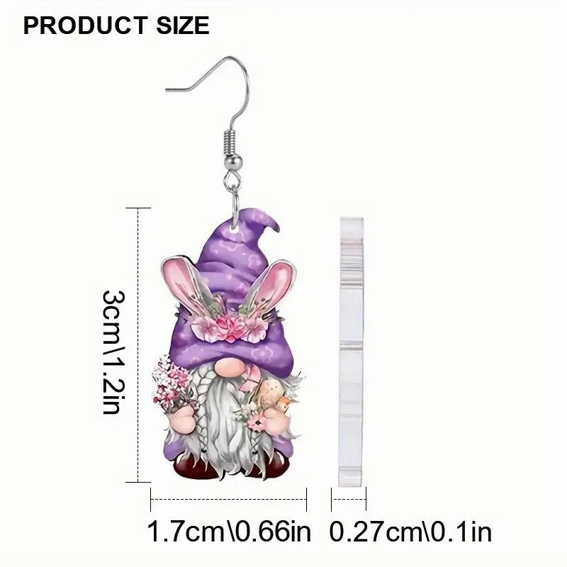 Wholesale Christmas Elk Christmas Tree Dwarf Santa Claus Pendant Earrings