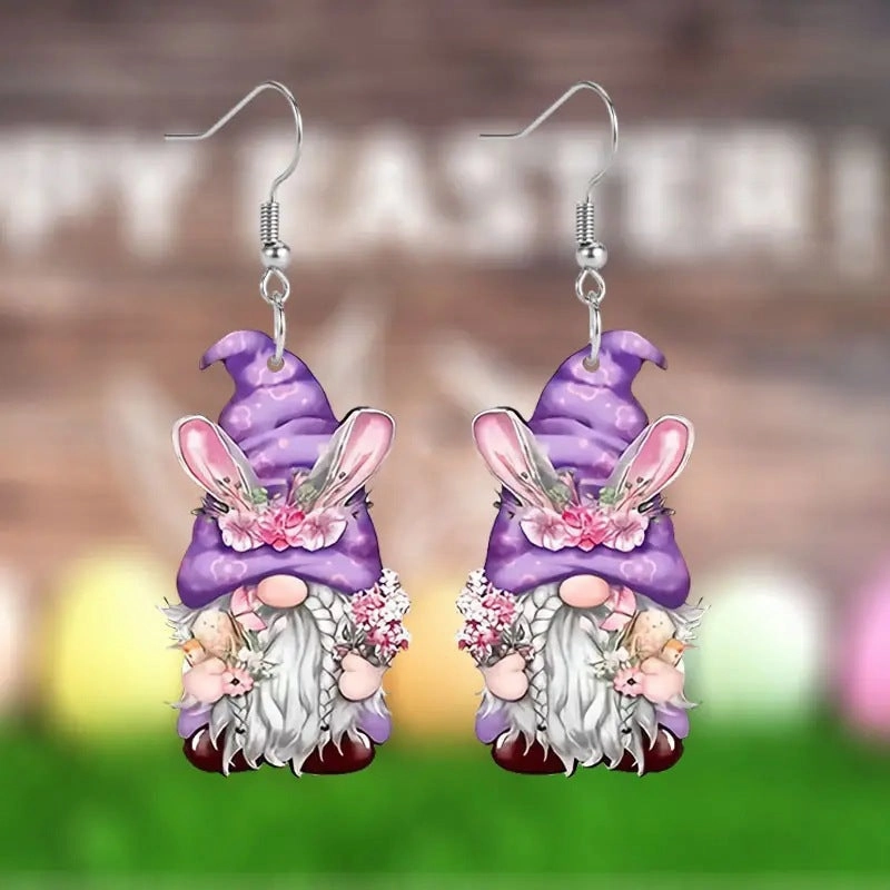 Wholesale Christmas Elk Christmas Tree Dwarf Santa Claus Pendant Earrings