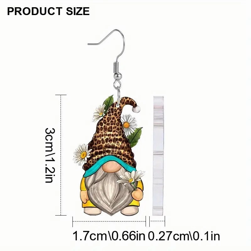 Wholesale Christmas Elk Christmas Tree Dwarf Santa Claus Pendant Earrings