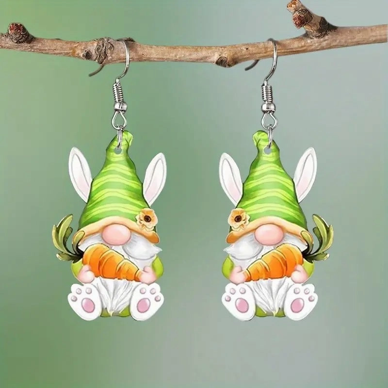 Wholesale Christmas Elk Christmas Tree Dwarf Santa Claus Pendant Earrings