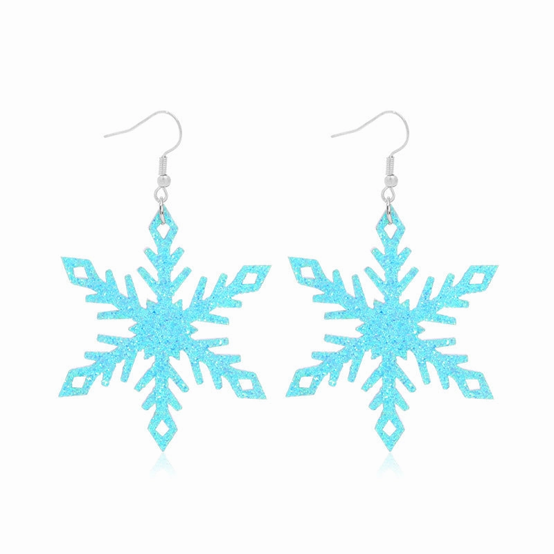 Wholesale Christmas Fabric Shining Christmas Tree Sunflower Earrings