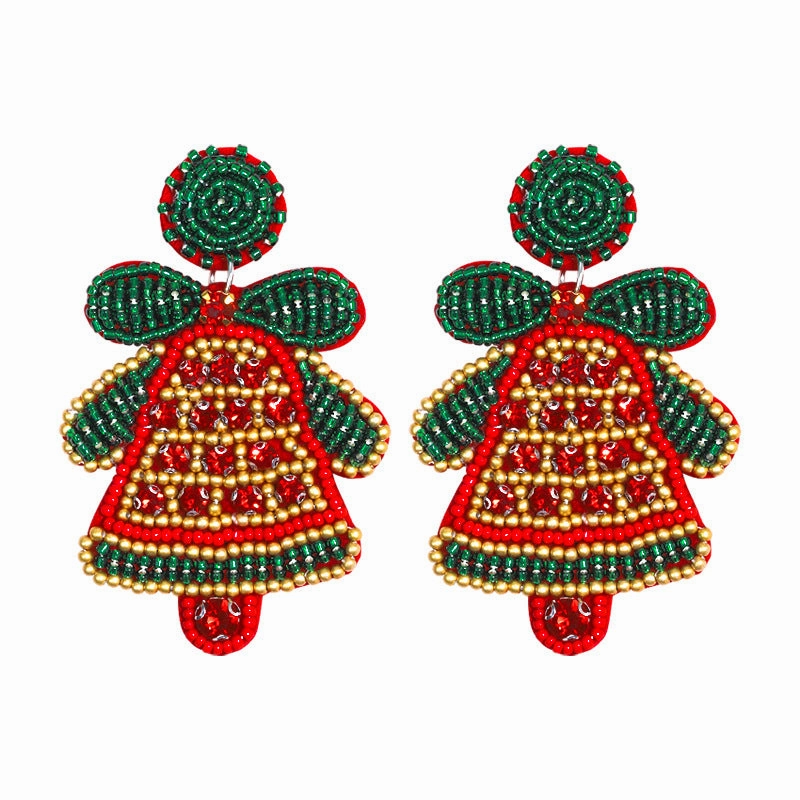Wholesale Christmas Handmade Rice Bead Earrings
