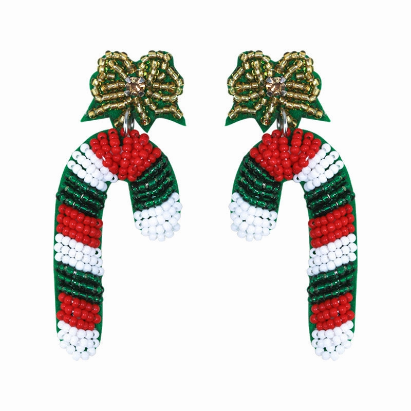Wholesale Christmas Handmade Rice Bead Earrings