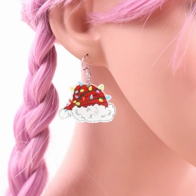 Wholesale Christmas Hat Earrings Acrylic Earrings