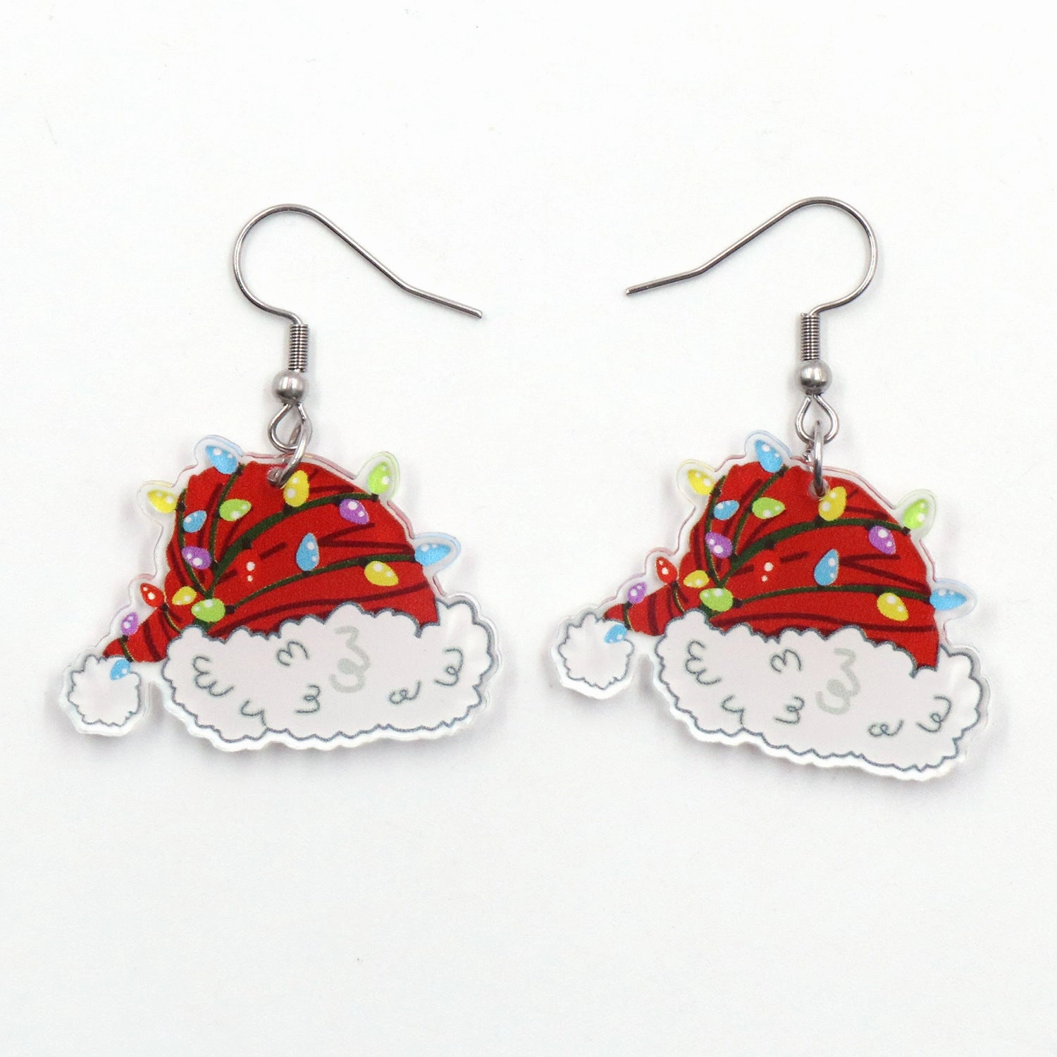 Wholesale Christmas Hat Earrings Acrylic Earrings