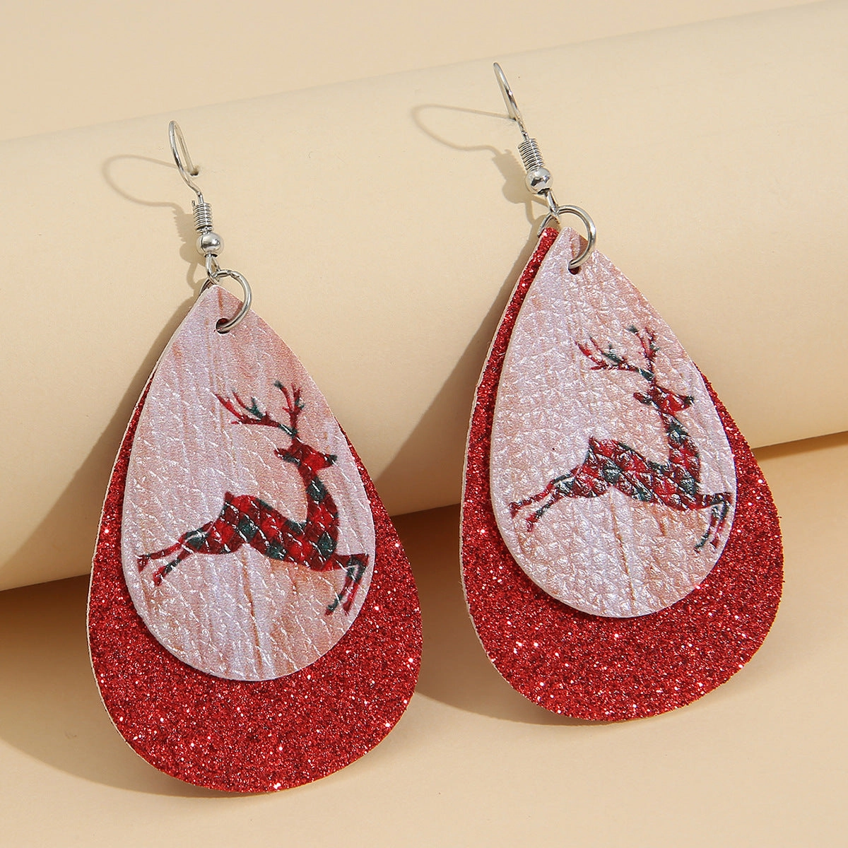 Wholesale Christmas Leather Earrings