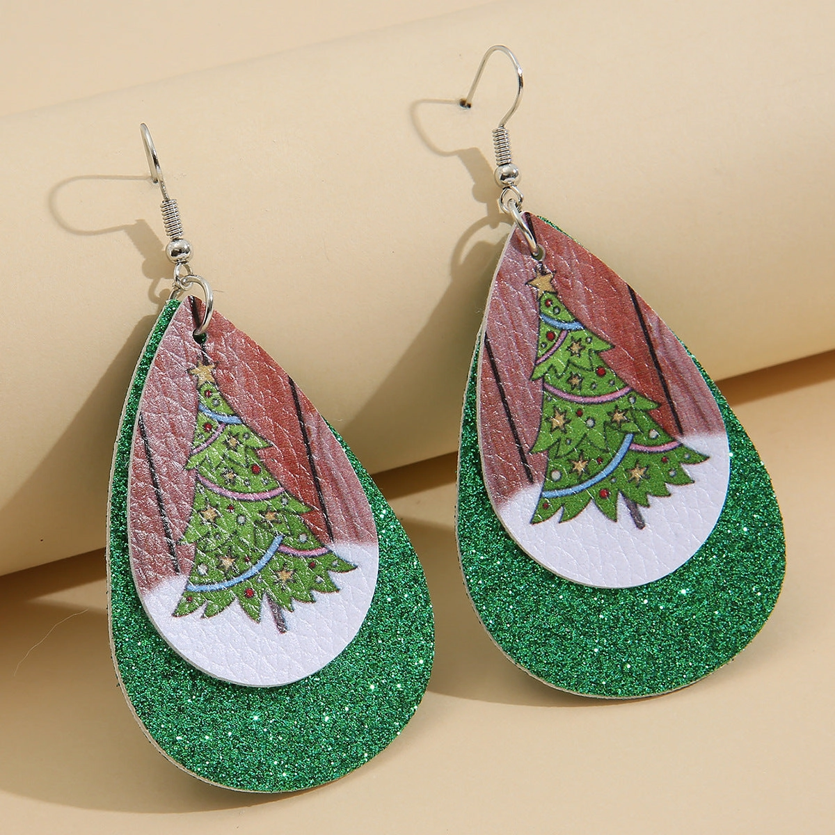 Wholesale Christmas Leather Earrings