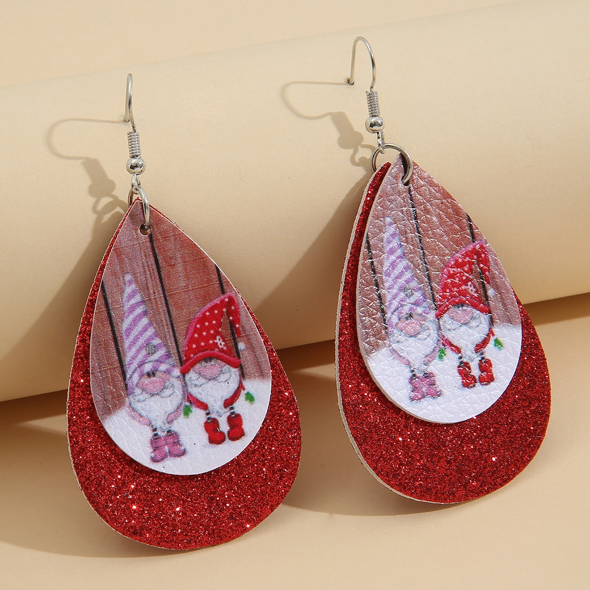 Wholesale Christmas Leather Earrings
