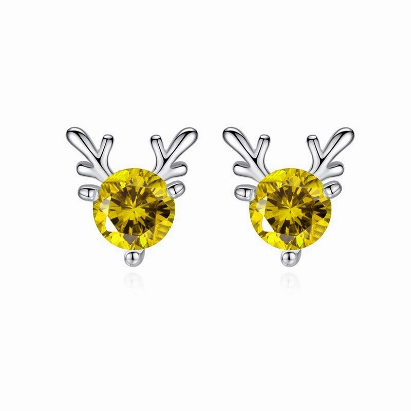 Wholesale Christmas Little Elk Alloy Stud Earrings