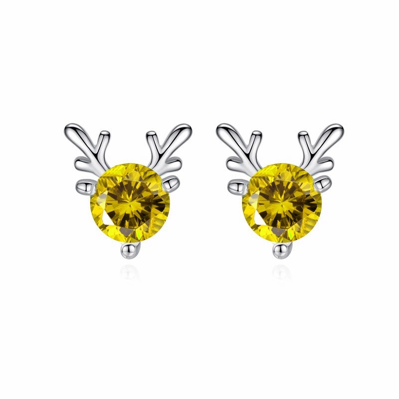Wholesale Christmas Little Elk Alloy Stud Earrings
