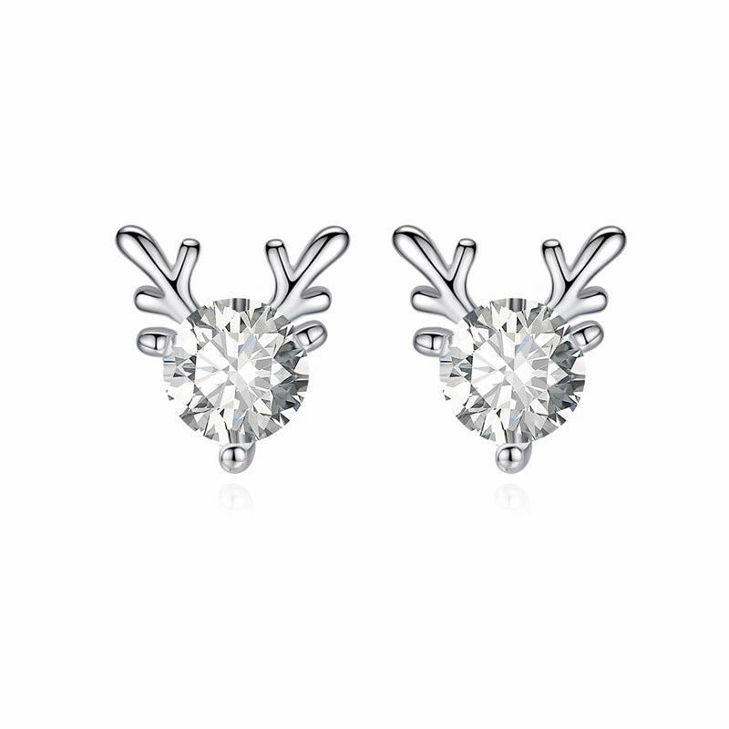 Wholesale Christmas Little Elk Alloy Stud Earrings
