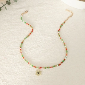 Wholesale Christmas Metal Snowflake Necklaces