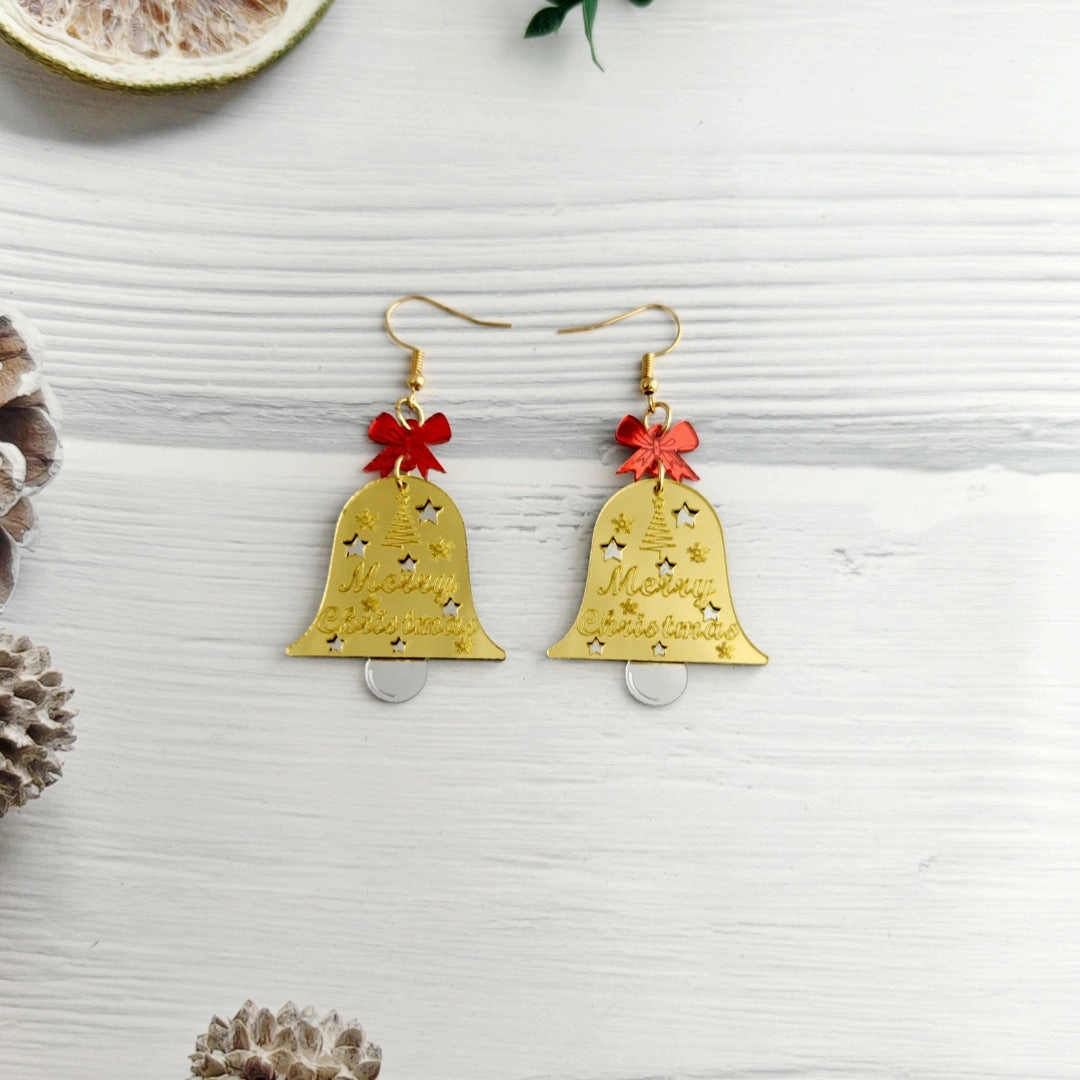 Wholesale Christmas Mirror Acrylic Sheet New Year Earrings