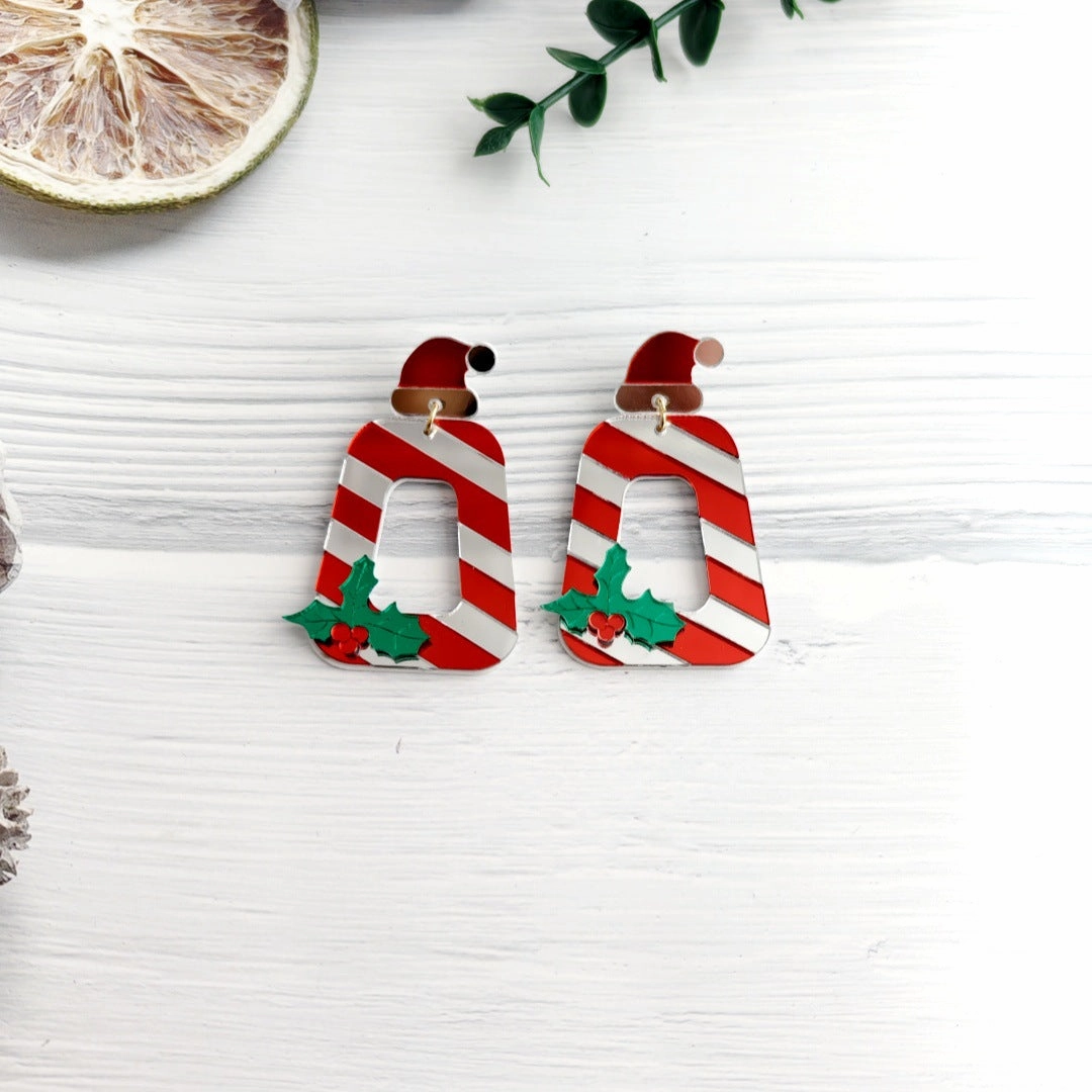 Wholesale Christmas Mirror Acrylic Sheet New Year Earrings