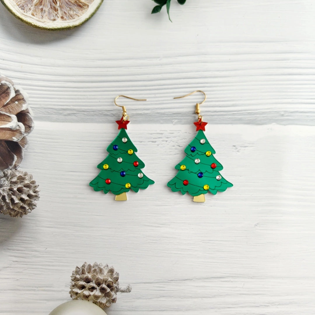 Wholesale Christmas Mirror Acrylic Sheet New Year Earrings