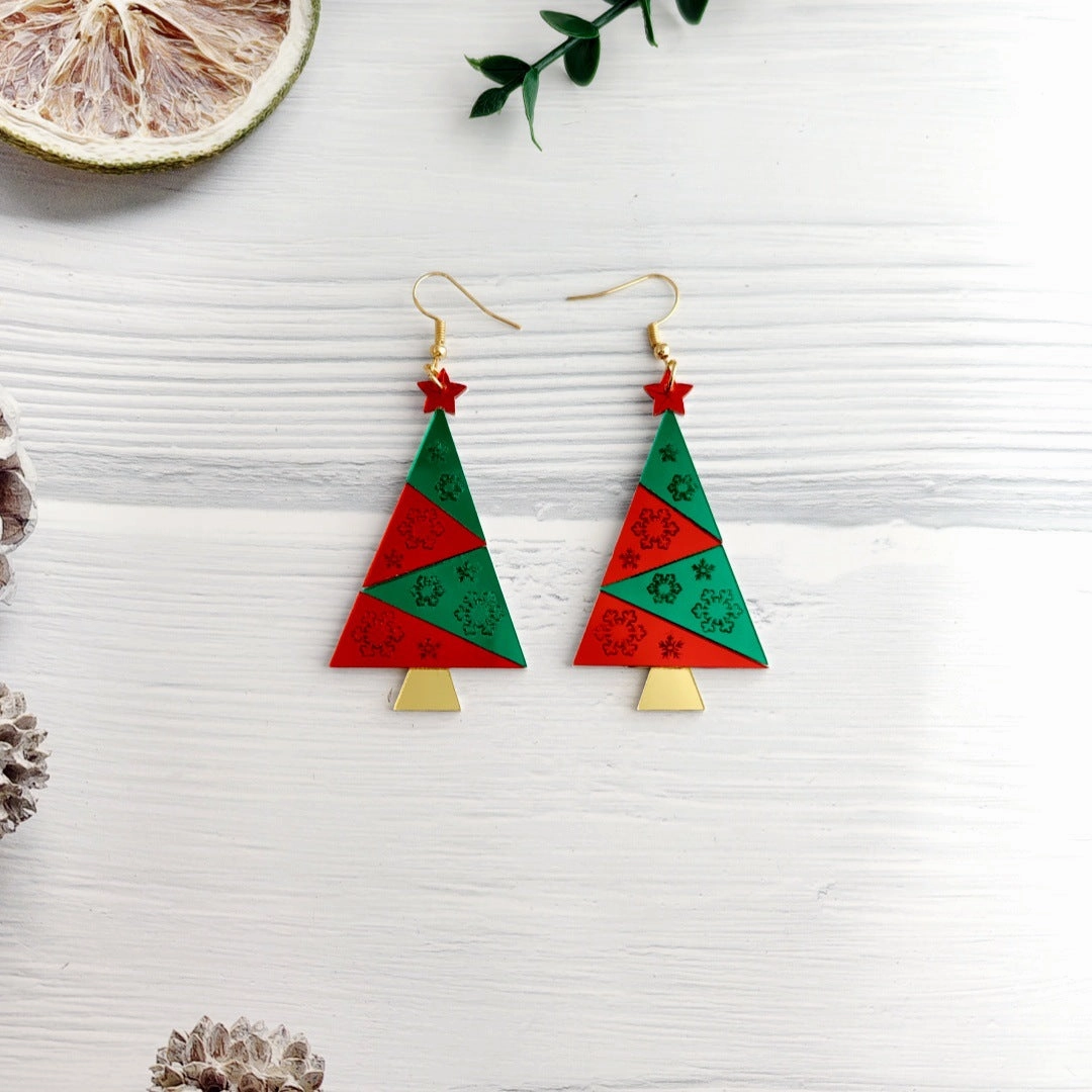Wholesale Christmas Mirror Acrylic Sheet New Year Earrings