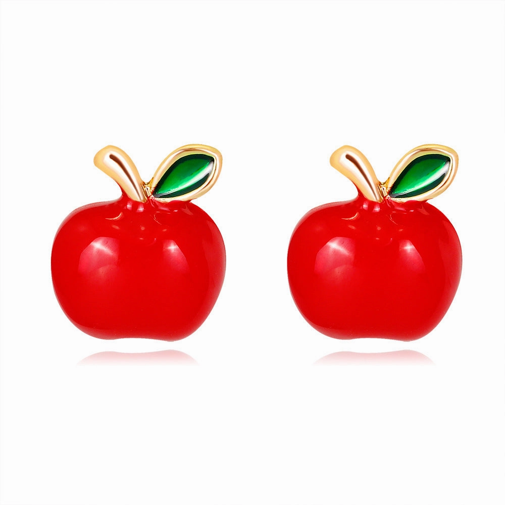 Wholesale Christmas Oil Dripping Diamond Snowman Bell Alloy Earrings