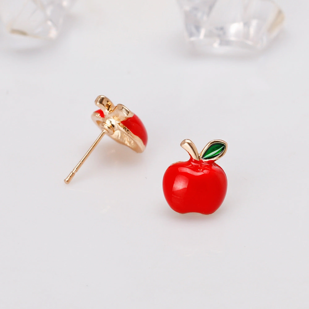 Wholesale Christmas Oil Dripping Diamond Snowman Bell Alloy Earrings