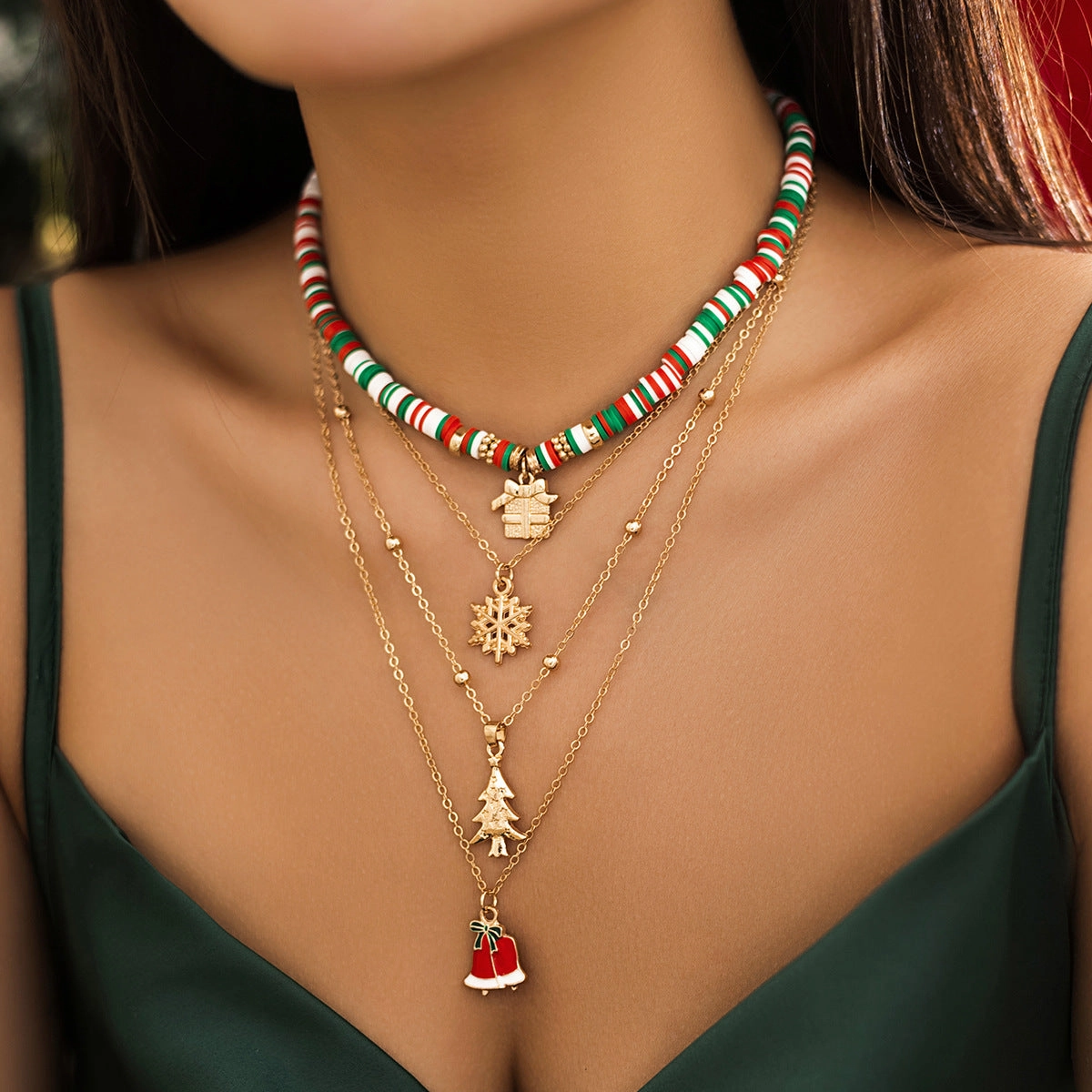 Wholesale Christmas Rice Bead Necklace