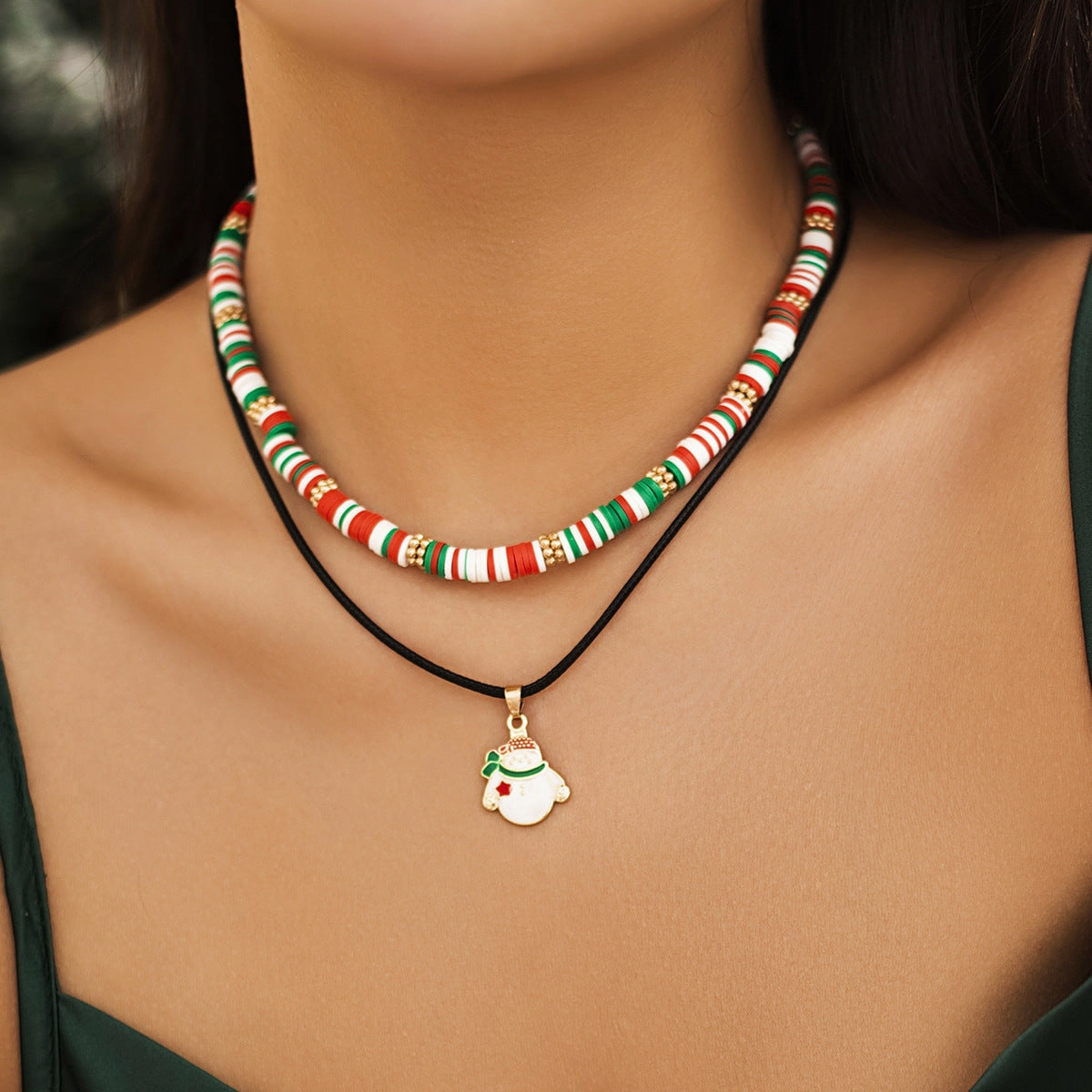 Wholesale Christmas Rice Bead Necklace