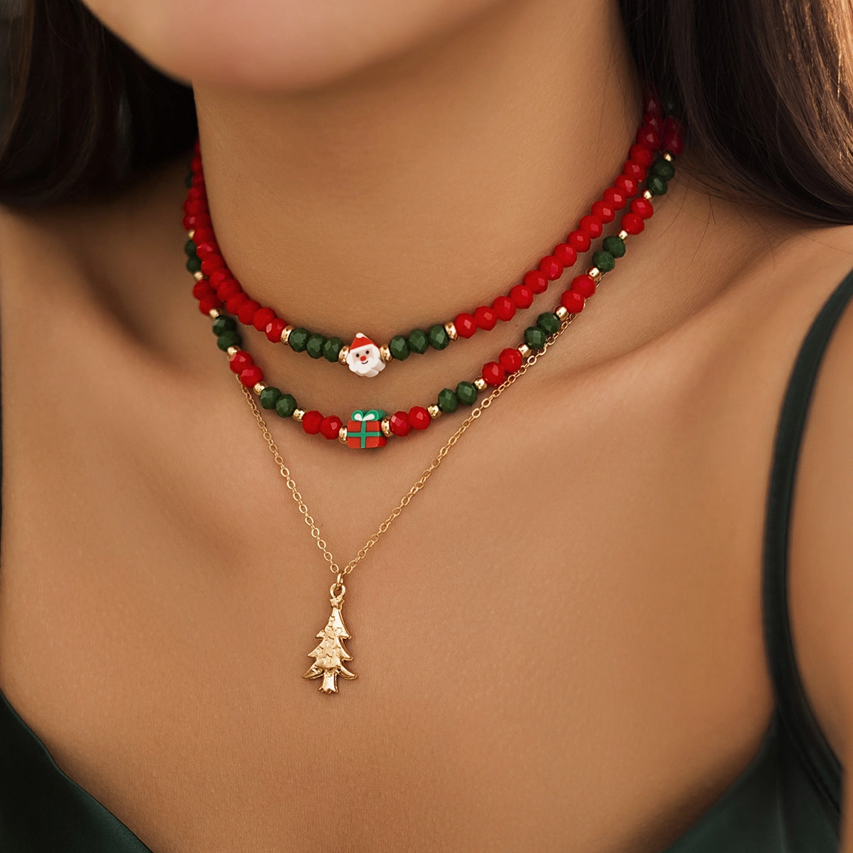 Wholesale Christmas Rice Bead Necklace