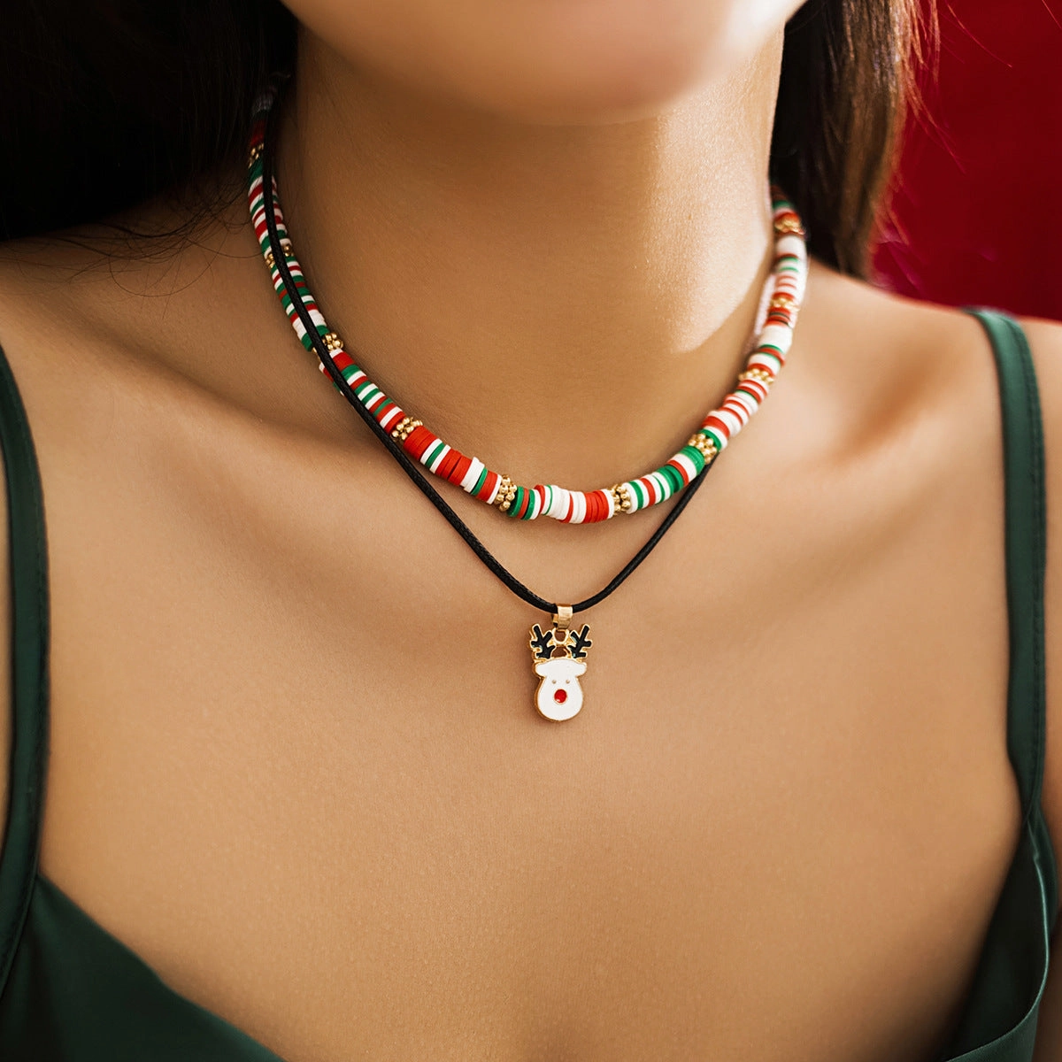 Wholesale Christmas Rice Bead Necklace