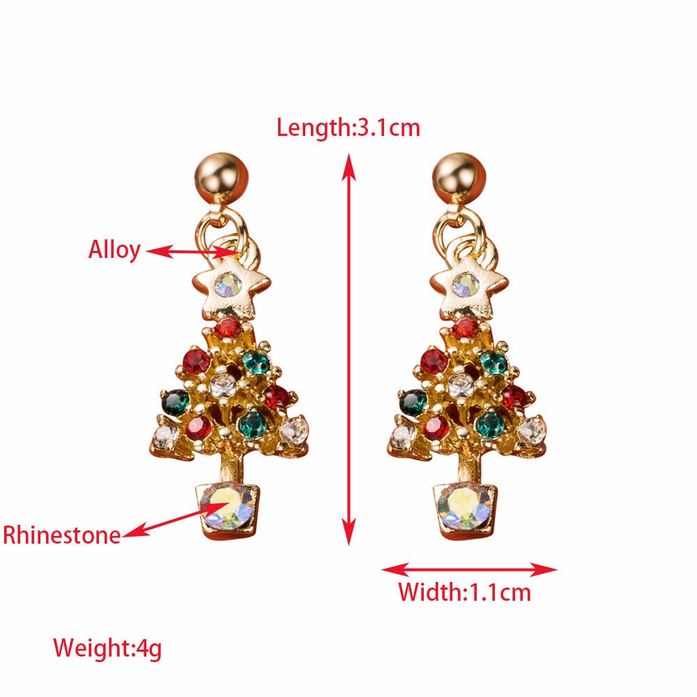 Wholesale Christmas S925 Silver Needle Cartoon Earrings