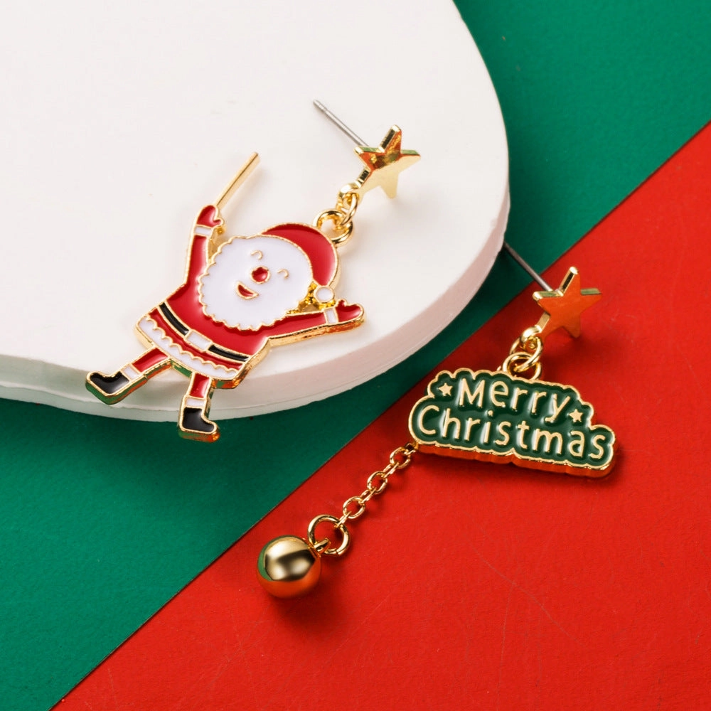 Wholesale Christmas S925 Silver Needle Cartoon Earrings