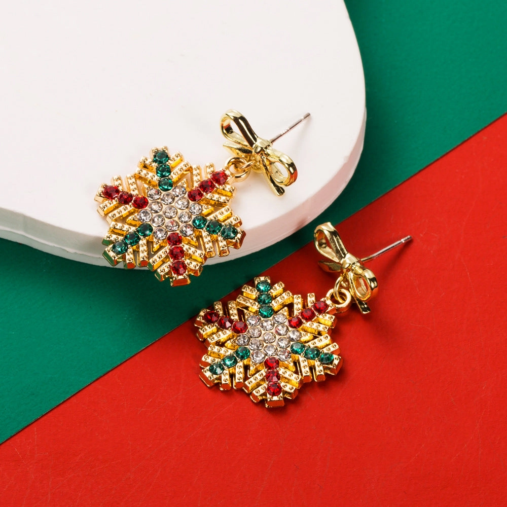 Wholesale Christmas S925 Silver Needle Cartoon Earrings