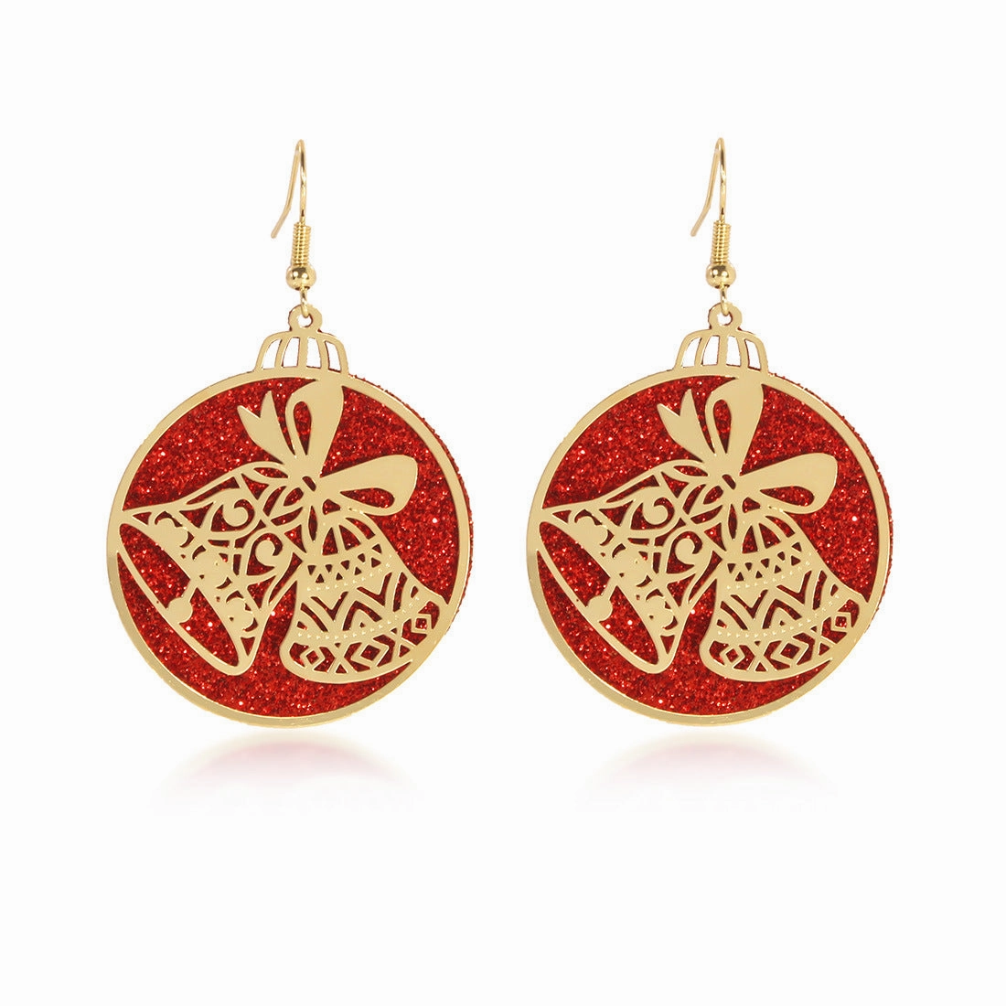 Wholesale Christmas Santa Claus Christmas Tree Metal Earrings
