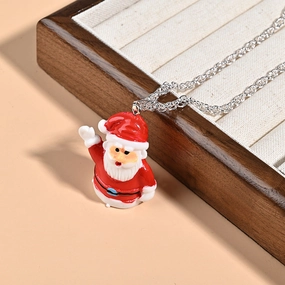 Wholesale Christmas Santa Claus Copper Necklace