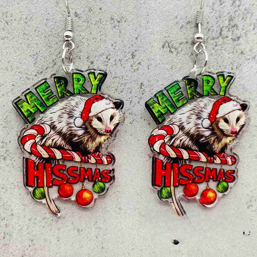Wholesale Christmas Santa Claus Gingerbread Man Acrylic Christmas Earrings