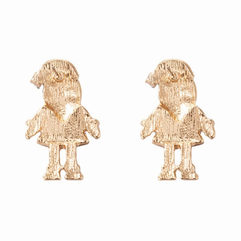 Wholesale Christmas Santa Claus Pearl Alloy Oil Drop Earrings