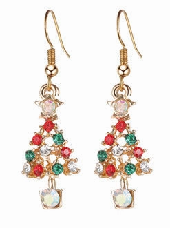Wholesale Christmas Santa Claus Snowflake Christmas Tree Elk Earrings