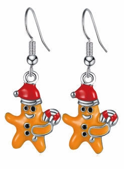 Wholesale Christmas Santa Claus Snowflake Christmas Tree Elk Earrings