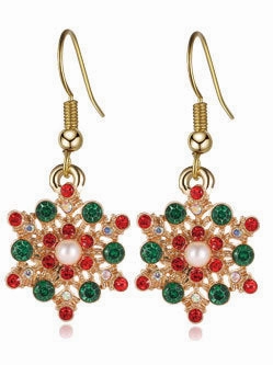 Wholesale Christmas Santa Claus Snowflake Christmas Tree Elk Earrings