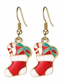 Wholesale Christmas Santa Claus Snowflake Christmas Tree Elk Earrings