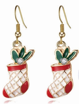 Wholesale Christmas Santa Claus Snowflake Christmas Tree Elk Earrings