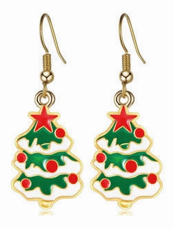 Wholesale Christmas Santa Claus Snowflake Christmas Tree Elk Earrings